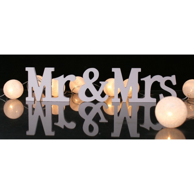 Napis "Mr&Mrs" dł.30cm, wys.10cm