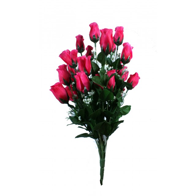 Bukiet kwiatów - róża,  24 główki, wys. 50 cm. Kolory: żółty, biały, czerwony, różowy, łososiowy, czerwono-żółty, różowo-biały