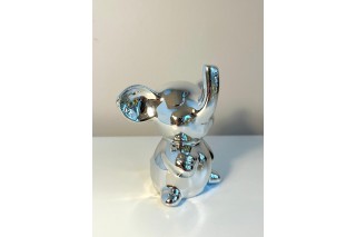 Figurka ceramiczna słoń o wymiarach: 10.2X11.5X6cm.. Kolor srebrny. 