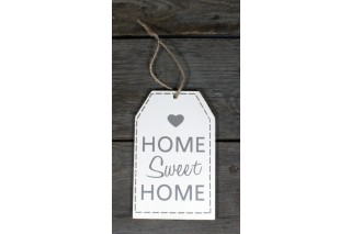 Zawieszka drewniana biała "HOME SWEET HOME"14/9 cm