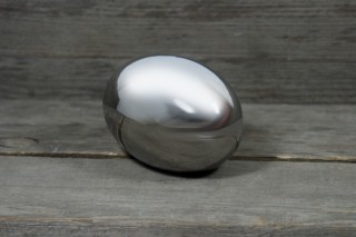 Jajko ceramiczne srebrne 10 cm