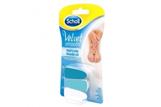 Scholl Velvet Smooth 3 wymienne nasadki do elektronicznego systemu do pielęgnacji paznokci