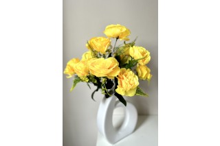 Bukiet róż, 12 główek, wysokość 42 cm, kolory: biały,żółty, różowy, niebieski; śr. główki 8 cm.